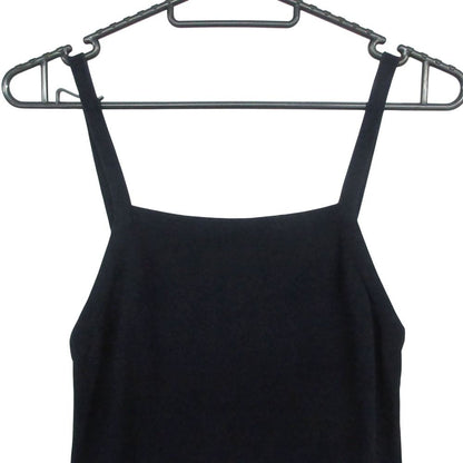 Chanel Vintage Dress Mini Length Cami Cotton Knit Navy 34 — view 3