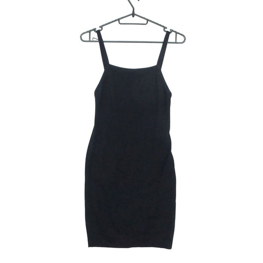 Chanel Vintage Dress Mini Length Cami Cotton Knit Navy 34