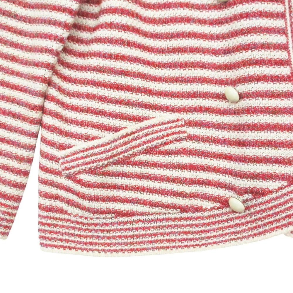 Chanel Collarless Jacket Cardigan Double Button Three Quarter Sleeve Summer — view 5