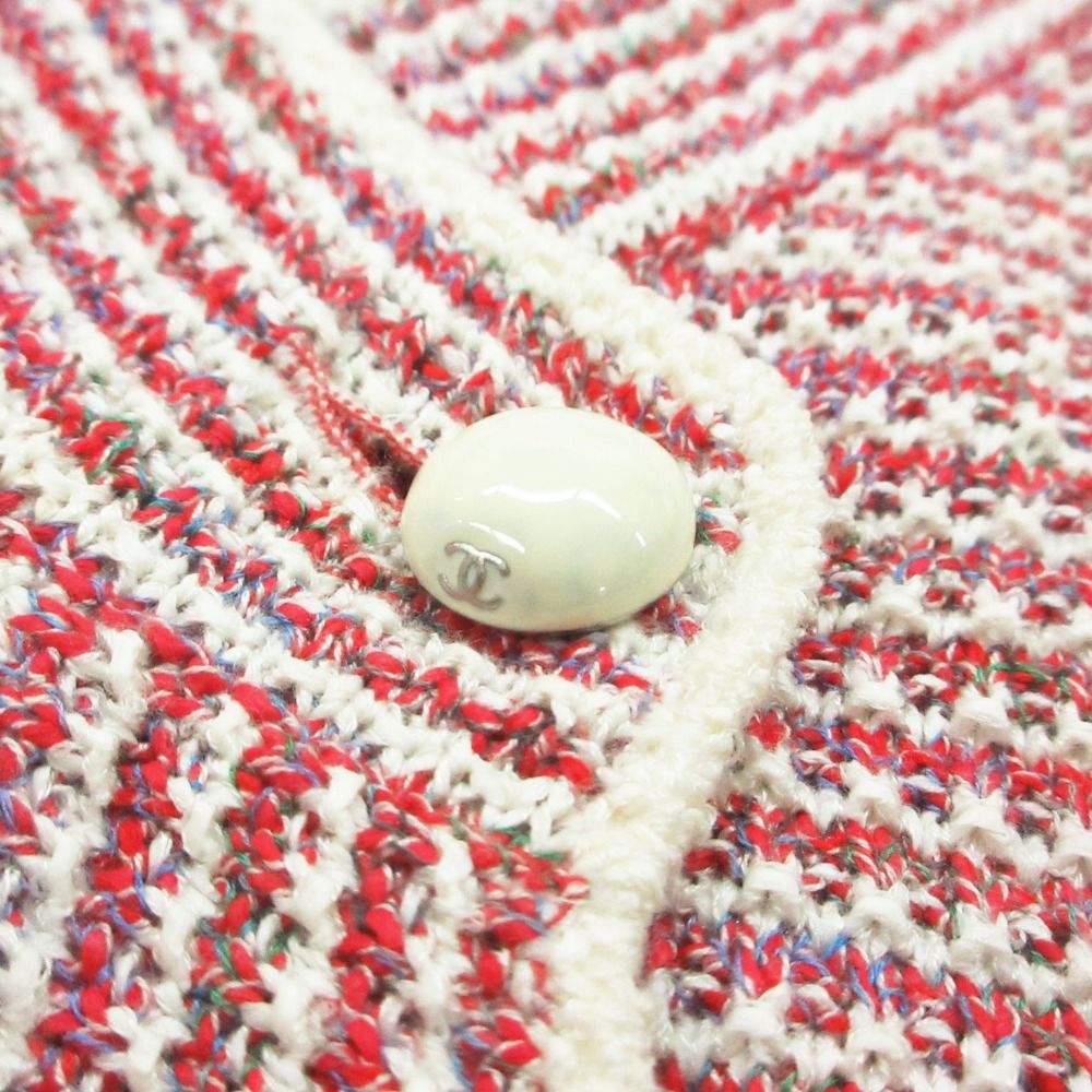 Chanel Collarless Jacket Cardigan Double Button Three Quarter Sleeve Summer — view 6
