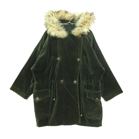 Max Mara by Weekend Mod Coat Fade Jacket Velour Velvet Green 42