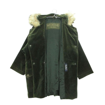 Max Mara by Weekend Mod Coat Fade Jacket Velour Velvet Green 42 — view 3