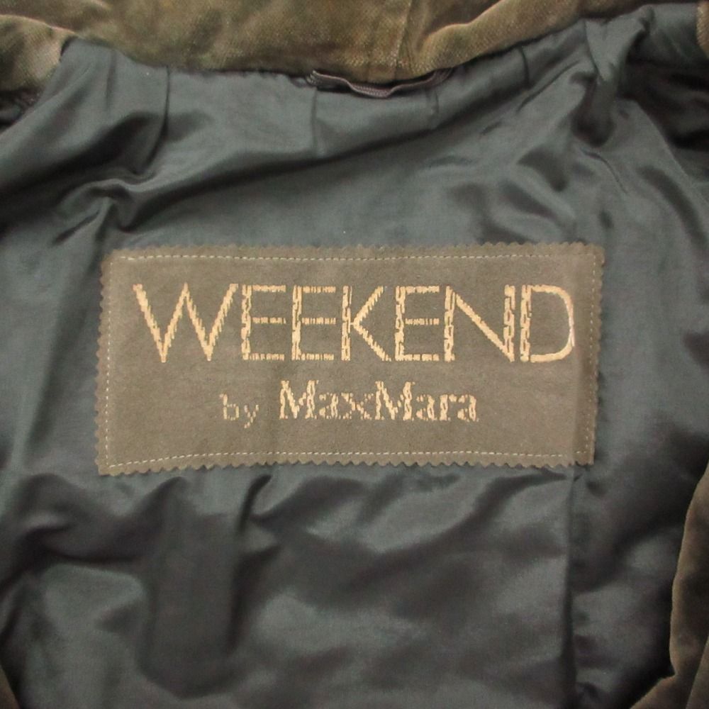 Max Mara by Weekend Mod Coat Fade Jacket Velour Velvet Green 42 — view 8
