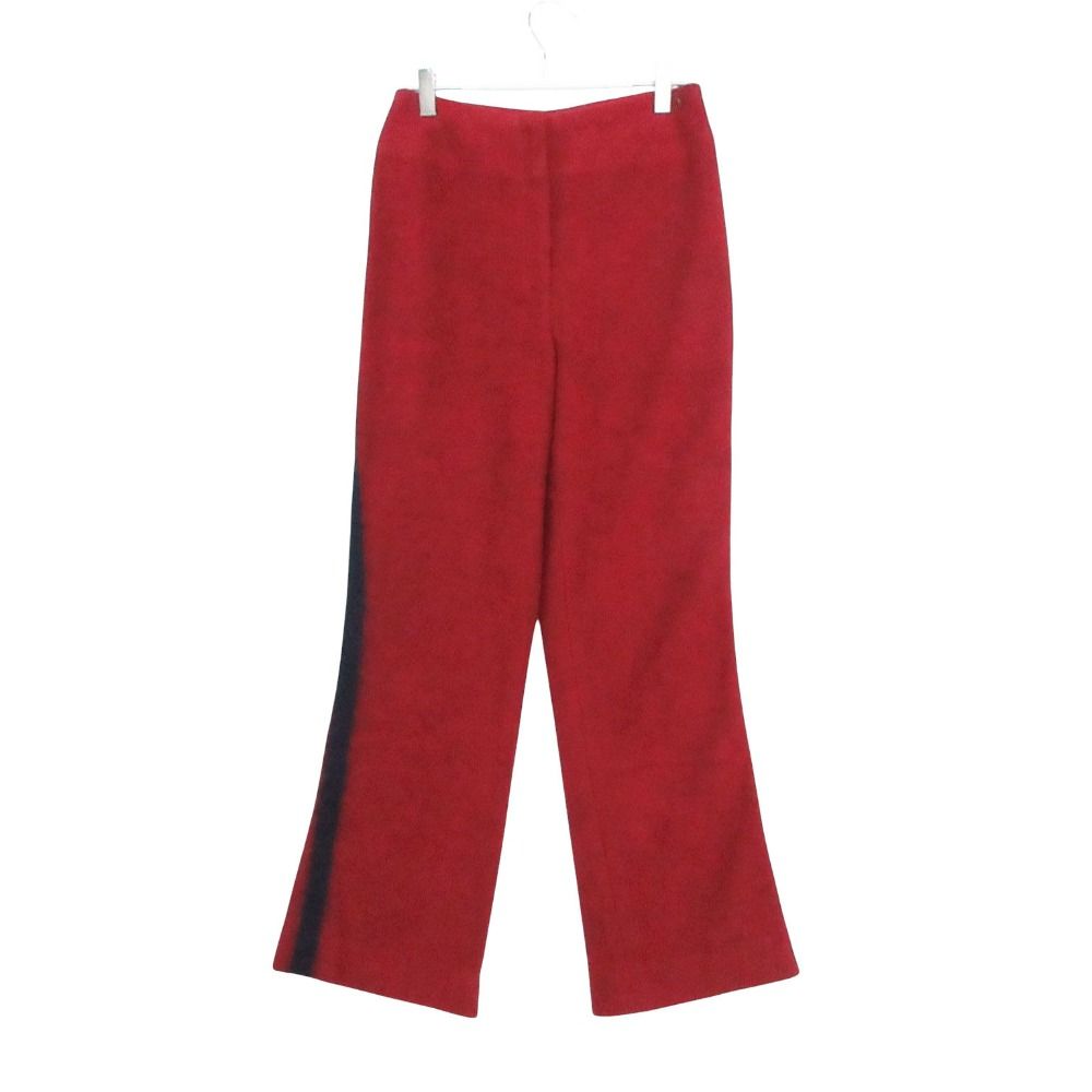 Chanel Side Line Pants Fleece Style Cotton Bordeaux 40
