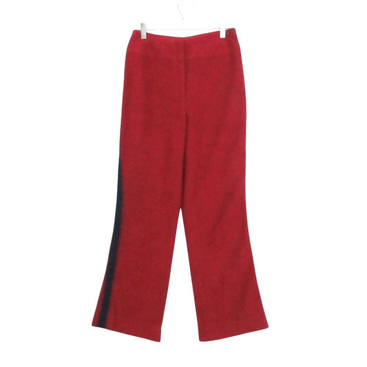 Chanel Side Line Pants Fleece Style Cotton Bordeaux 40