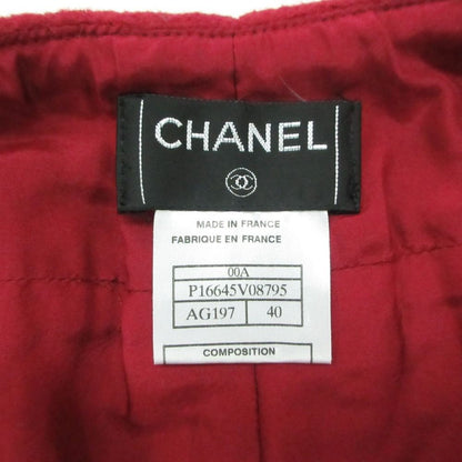 Chanel Side Line Pants Fleece Style Cotton Bordeaux 40 — view 7