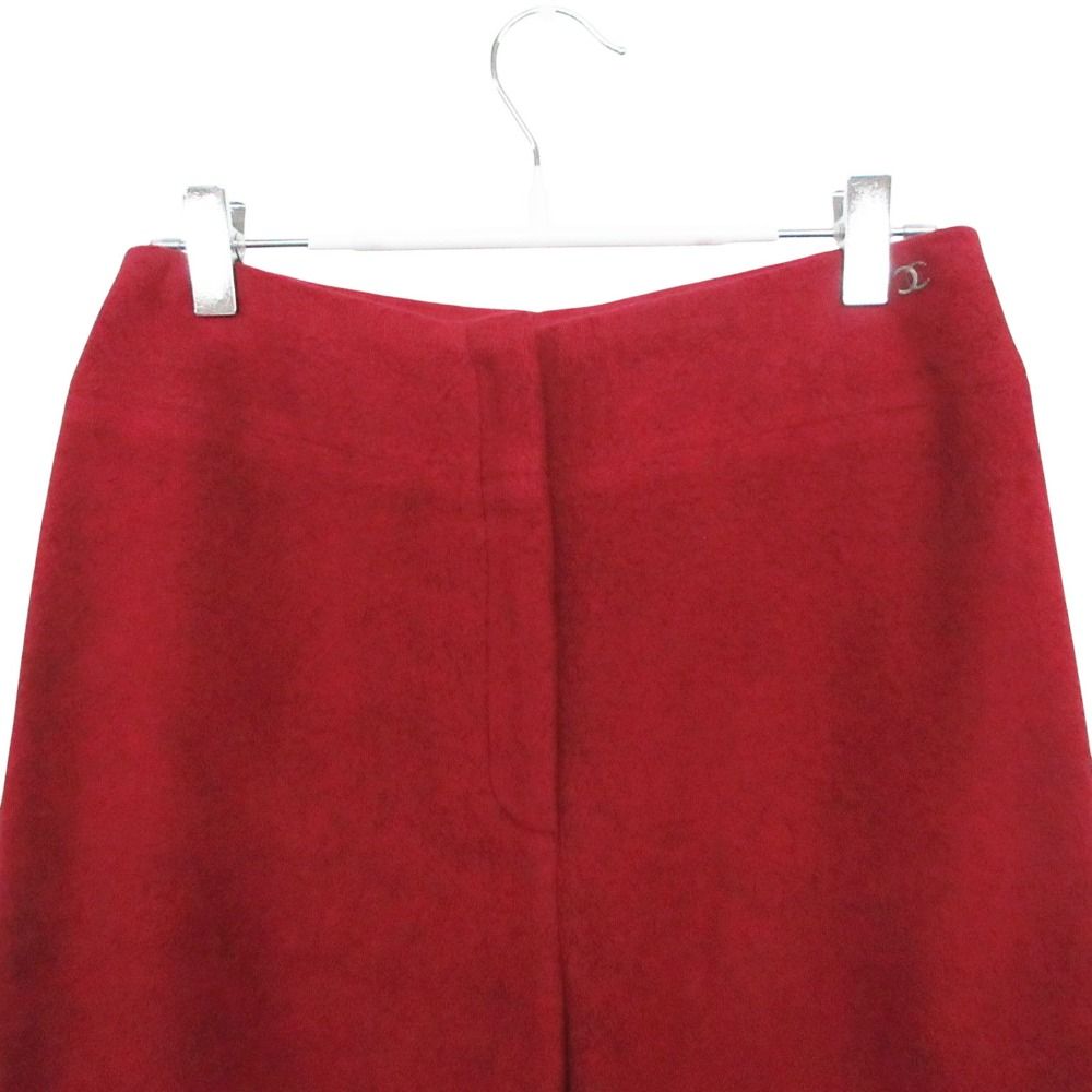 Chanel Side Line Pants Fleece Style Cotton Bordeaux 40 — view 4
