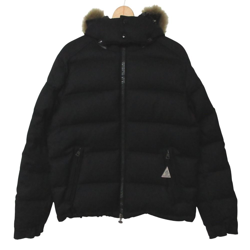 Moncler Montge Down Jacket Koyotefa Hooded Wool Black