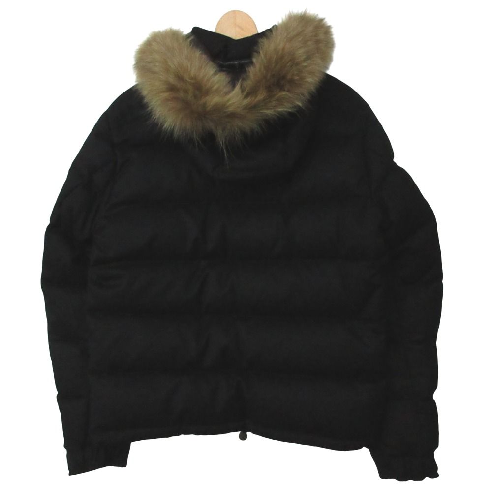 Moncler Montge Down Jacket Koyotefa Hooded Wool Black — view 2