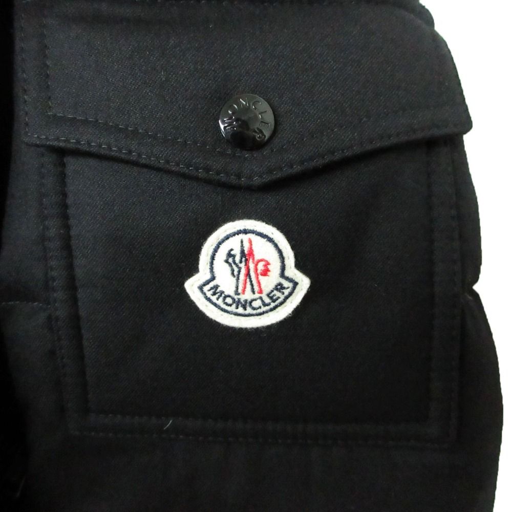 Moncler Montge Down Jacket Koyotefa Hooded Wool Black — view 5