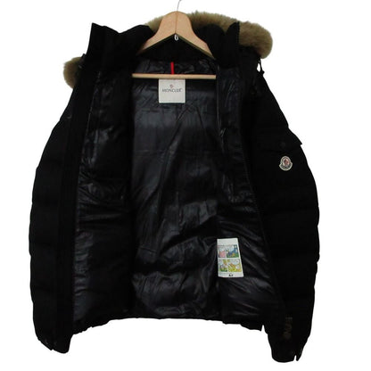 Moncler Montge Down Jacket Koyotefa Hooded Wool Black — view 4