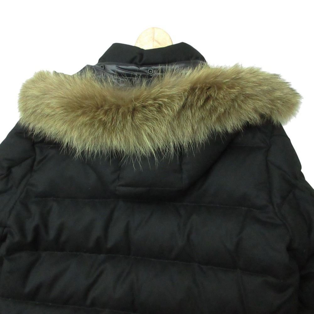 Moncler Montge Down Jacket Koyotefa Hooded Wool Black — view 6