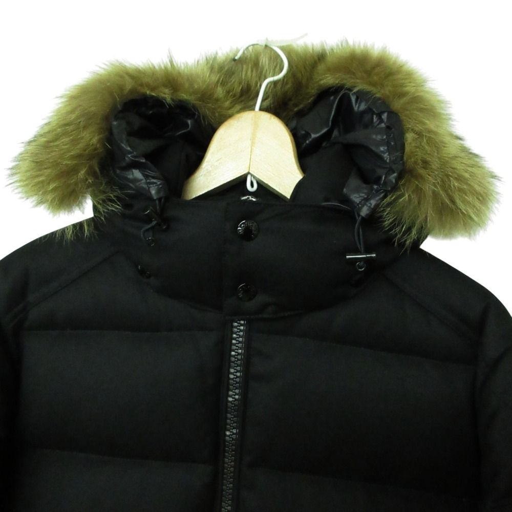 Moncler Montge Down Jacket Koyotefa Hooded Wool Black — view 3