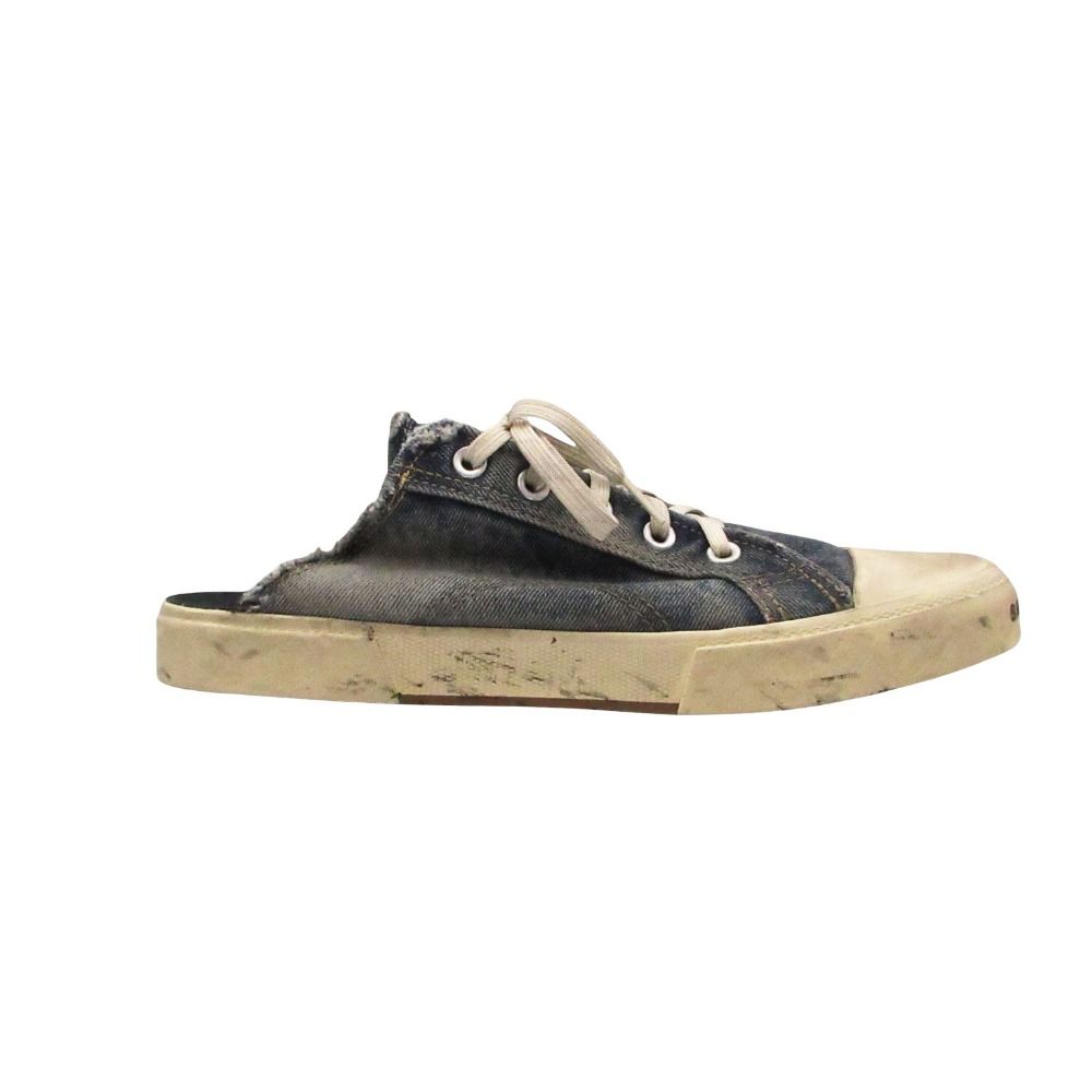 Balenciaga Mules Sneakers Denim Destroyed Cotton Shoes Indigo — view 2