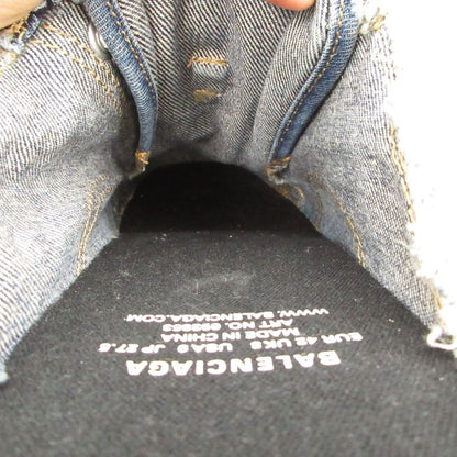 Balenciaga Mules Sneakers Denim Destroyed Cotton Shoes Indigo — view 8
