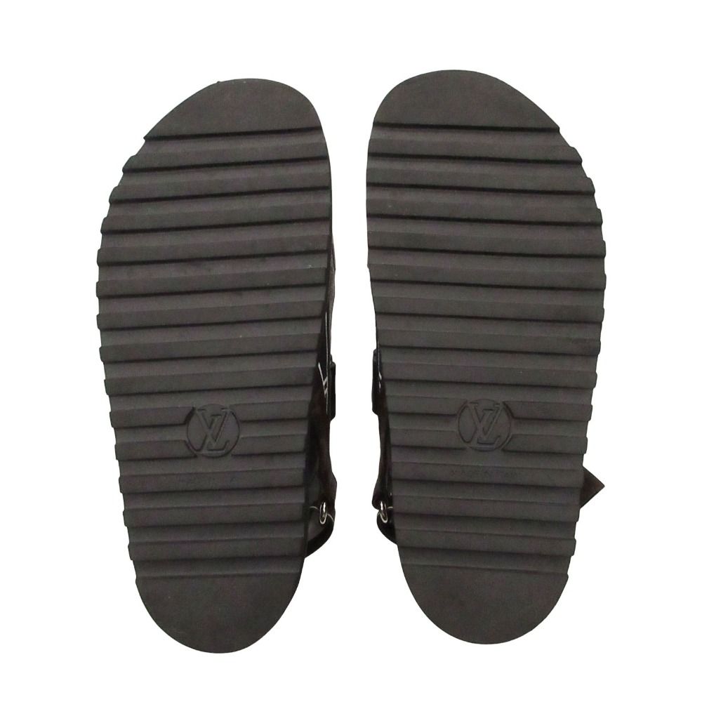 Louis Vuitton Paseo Line Sandals Sports Slides Monogram Shoes Black — view 7