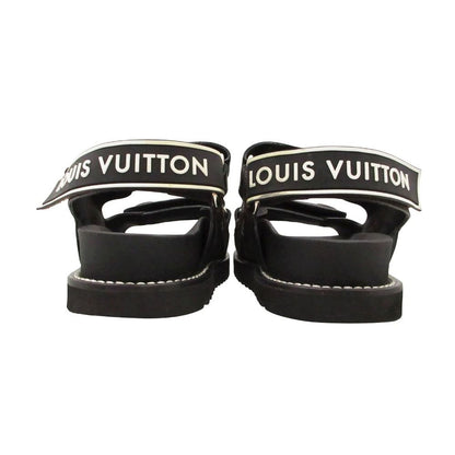 Louis Vuitton Paseo Line Sandals Sports Slides Monogram Shoes Black — view 5
