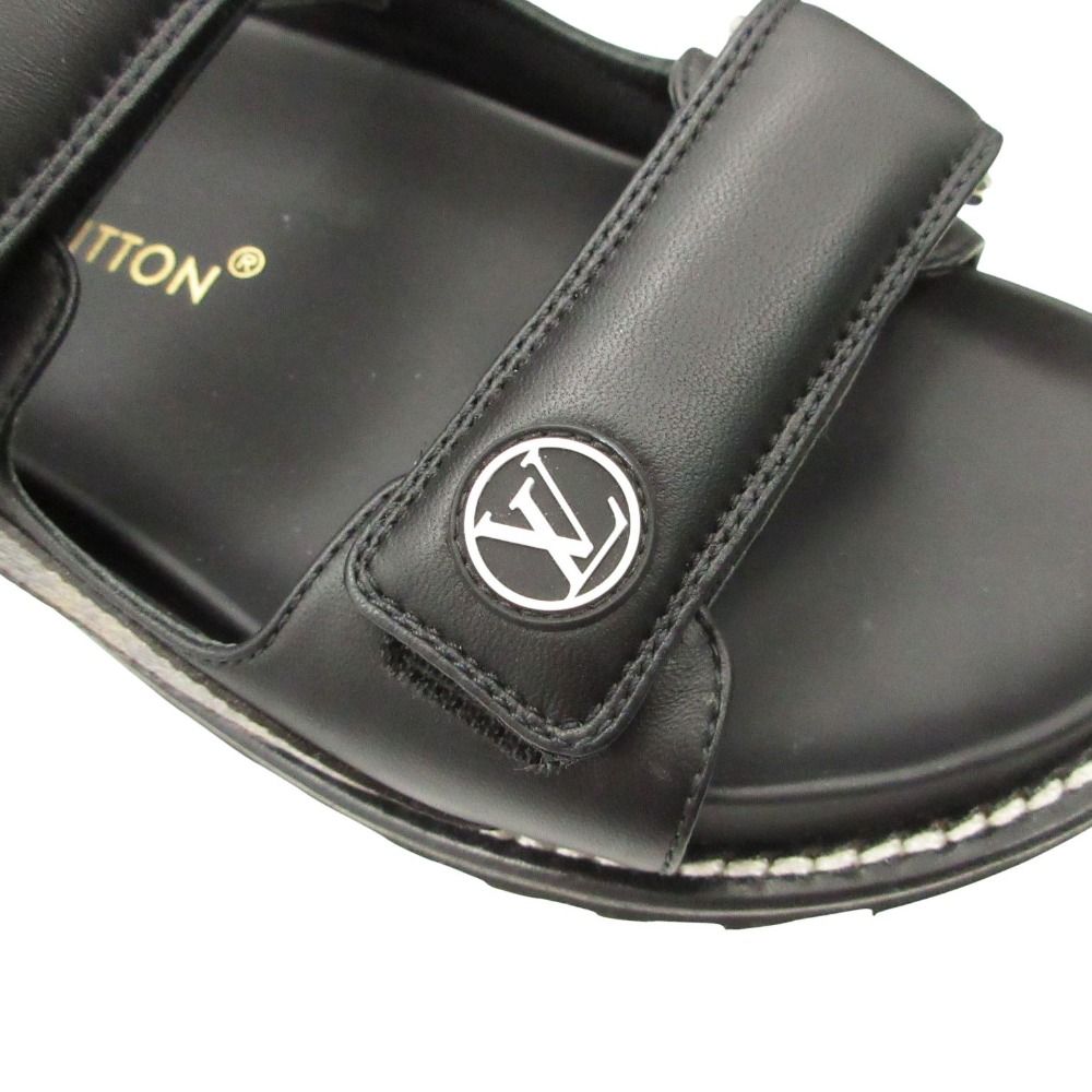 Louis Vuitton Paseo Line Sandals Sports Slides Monogram Shoes Black — view 8