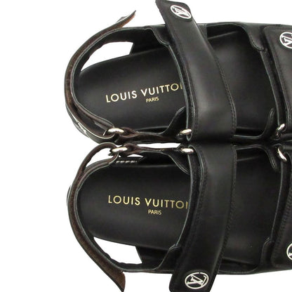 Louis Vuitton Paseo Line Sandals Sports Slides Monogram Shoes Black — view 6