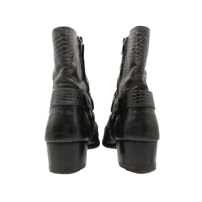 Saint Laurent Boots Wyatt Harness Ring Croco — view 5