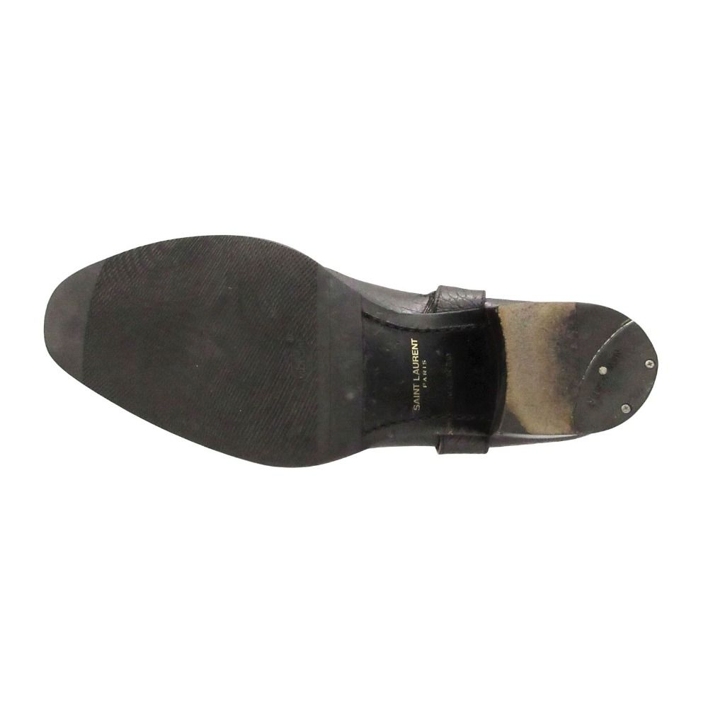 Saint Laurent Boots Wyatt Harness Ring Croco — view 6