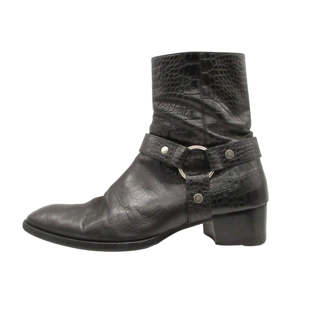 Saint Laurent Boots Wyatt Harness Ring Croco