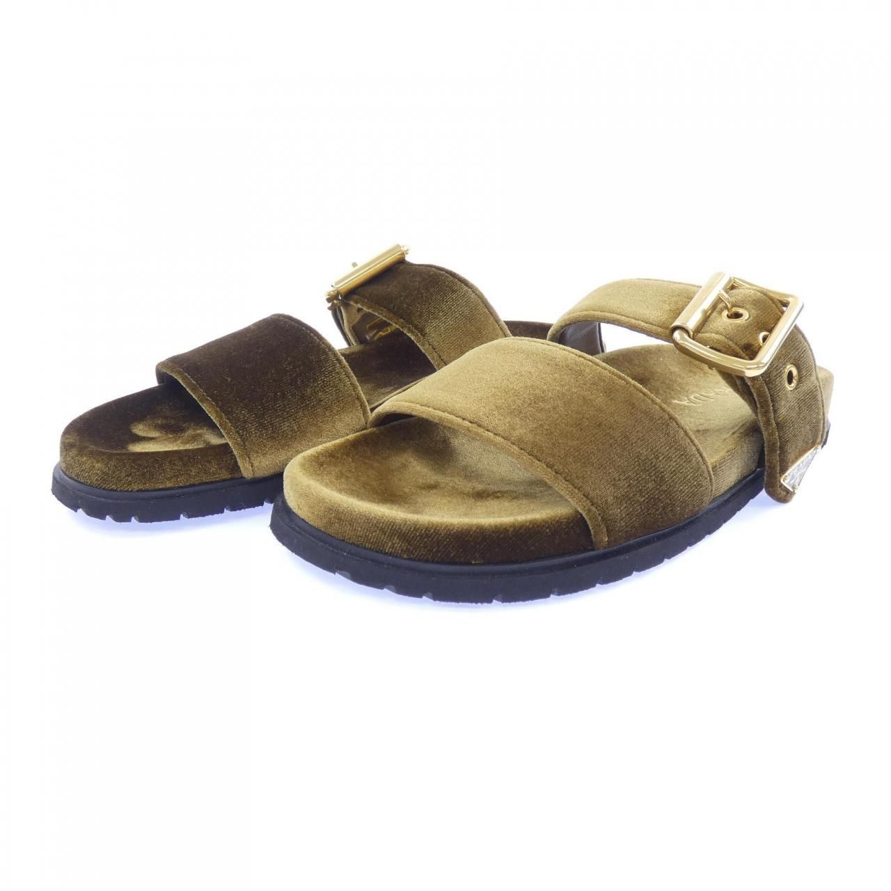 Prada Triangle Logo Slide Sandals — view 3