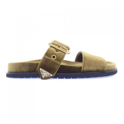 Prada Triangle Logo Slide Sandals