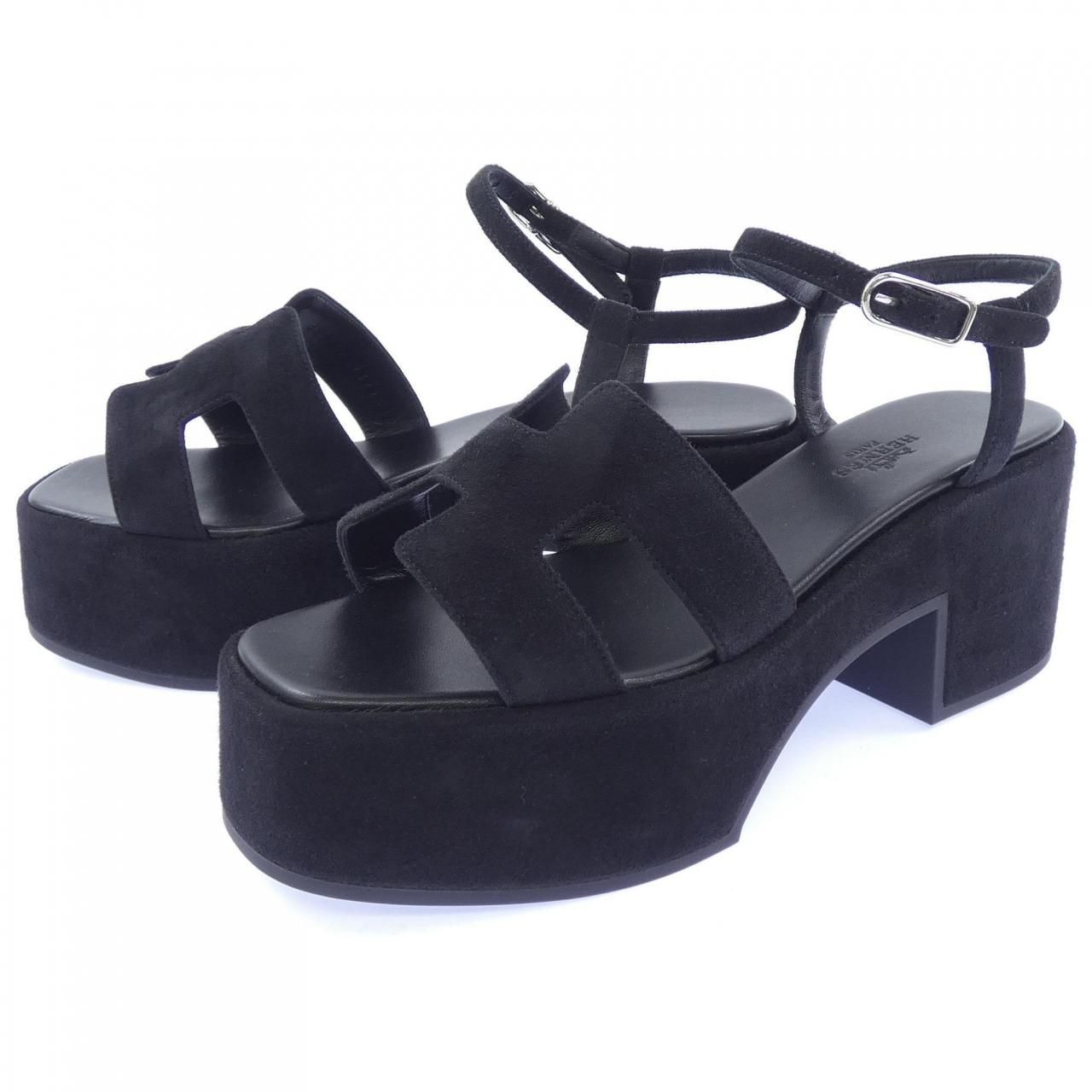 Hermes Jam Sandals Black — view 3
