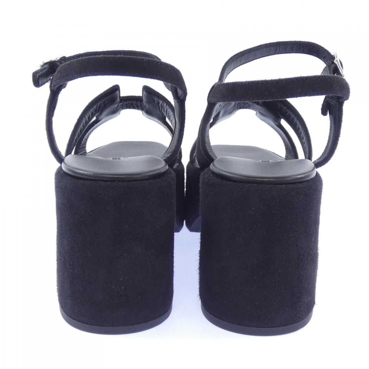 Hermes Jam Sandals Black — view 5