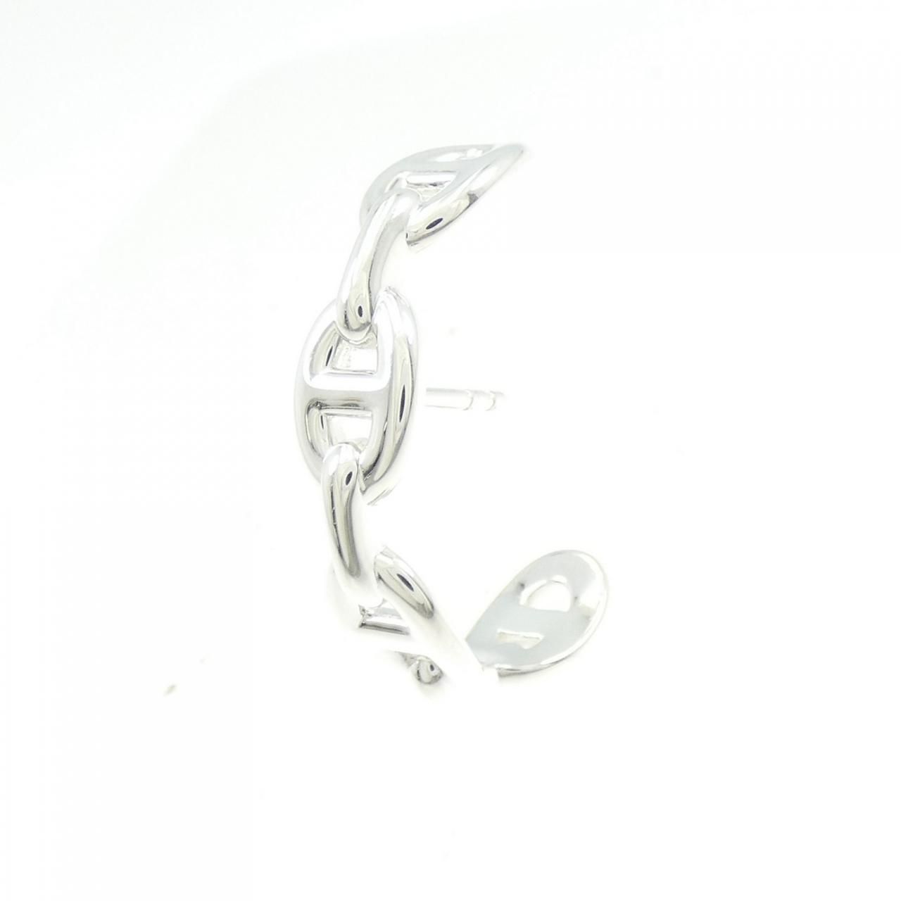 Hermes Earrings Single Silver — view 2