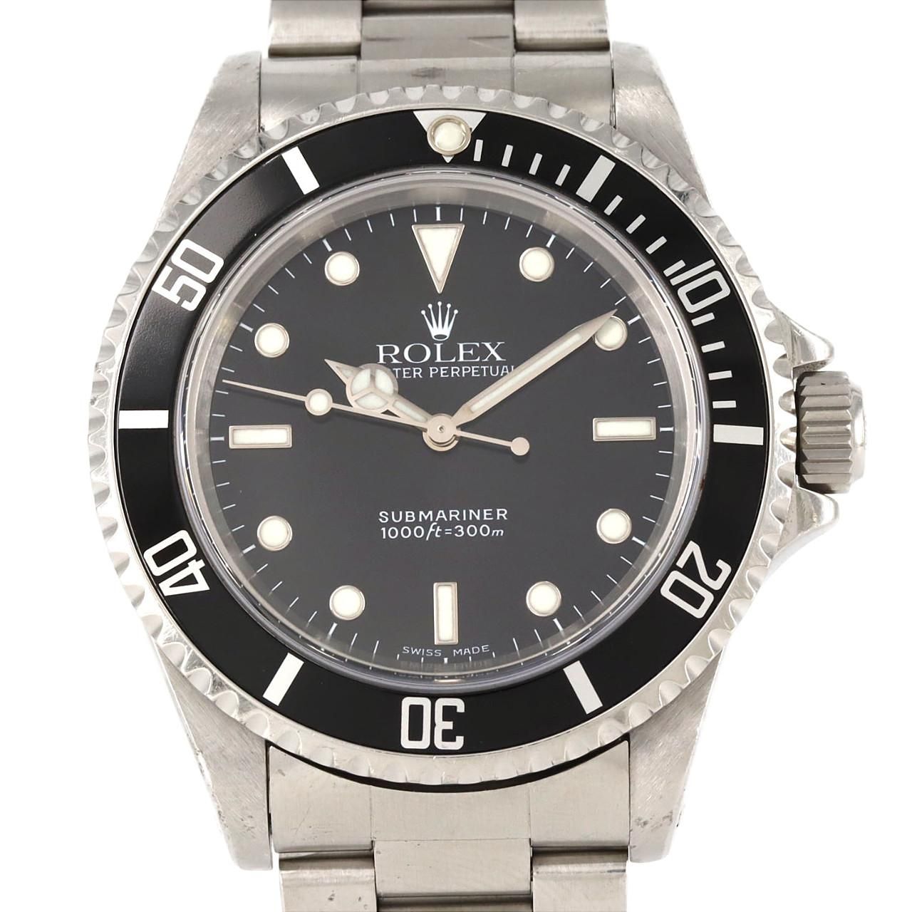Rolex Submariner Non Date SS Automatic Winding a Number Watch
