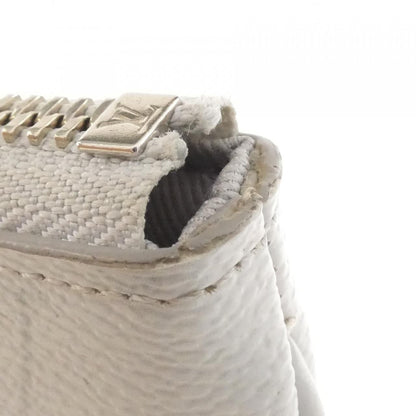 Louis Vuitton White Monogram Logo Zipped Pouch GM — view 4