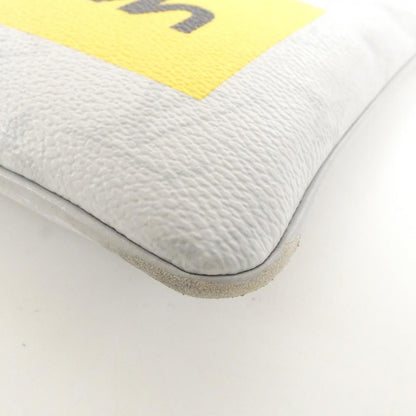 Louis Vuitton White Monogram Logo Zipped Pouch GM — view 3