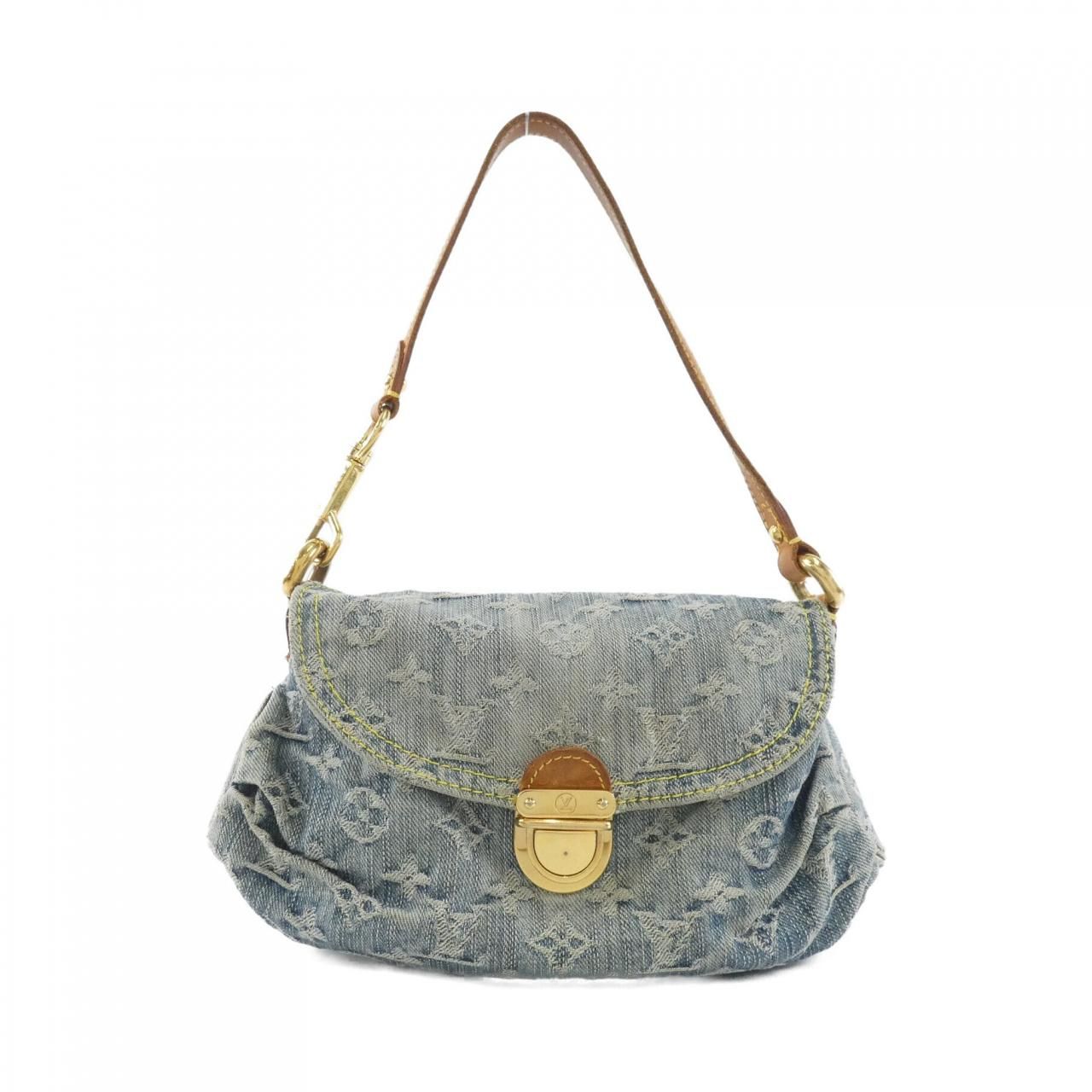Louis Vuitton Monogram Denim Mini Pleaty Shoulder