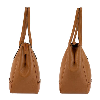 Gucci Sherry Line Brown Silver Leather Tote Shoulder — view 7