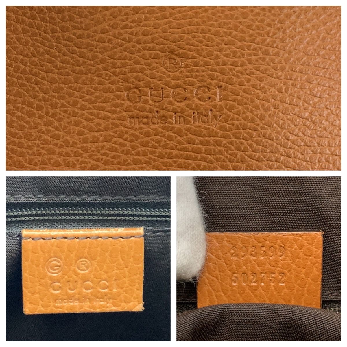 Gucci Sherry Line Brown Silver Leather Tote Shoulder — view 3