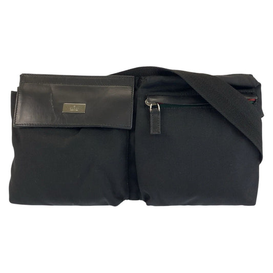 Gucci Sherry Line Black Nylon Leather Belt