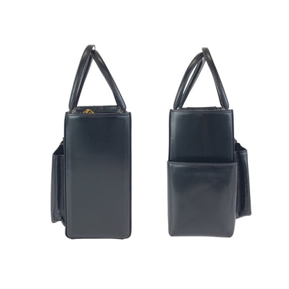 Versace Vintage Sunburst Black Gold Leather Tote — view 8
