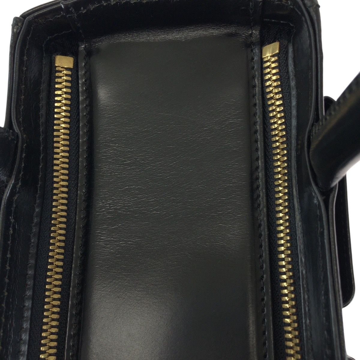 Versace Vintage Sunburst Black Gold Leather Tote — view 5