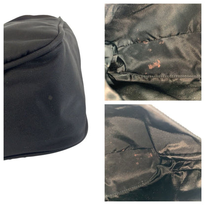 Prada Tessuto Black Silver Nylon Handbag Pouch — view 5