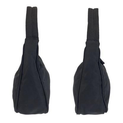 Prada Tessuto Black Silver Nylon Handbag Pouch — view 7