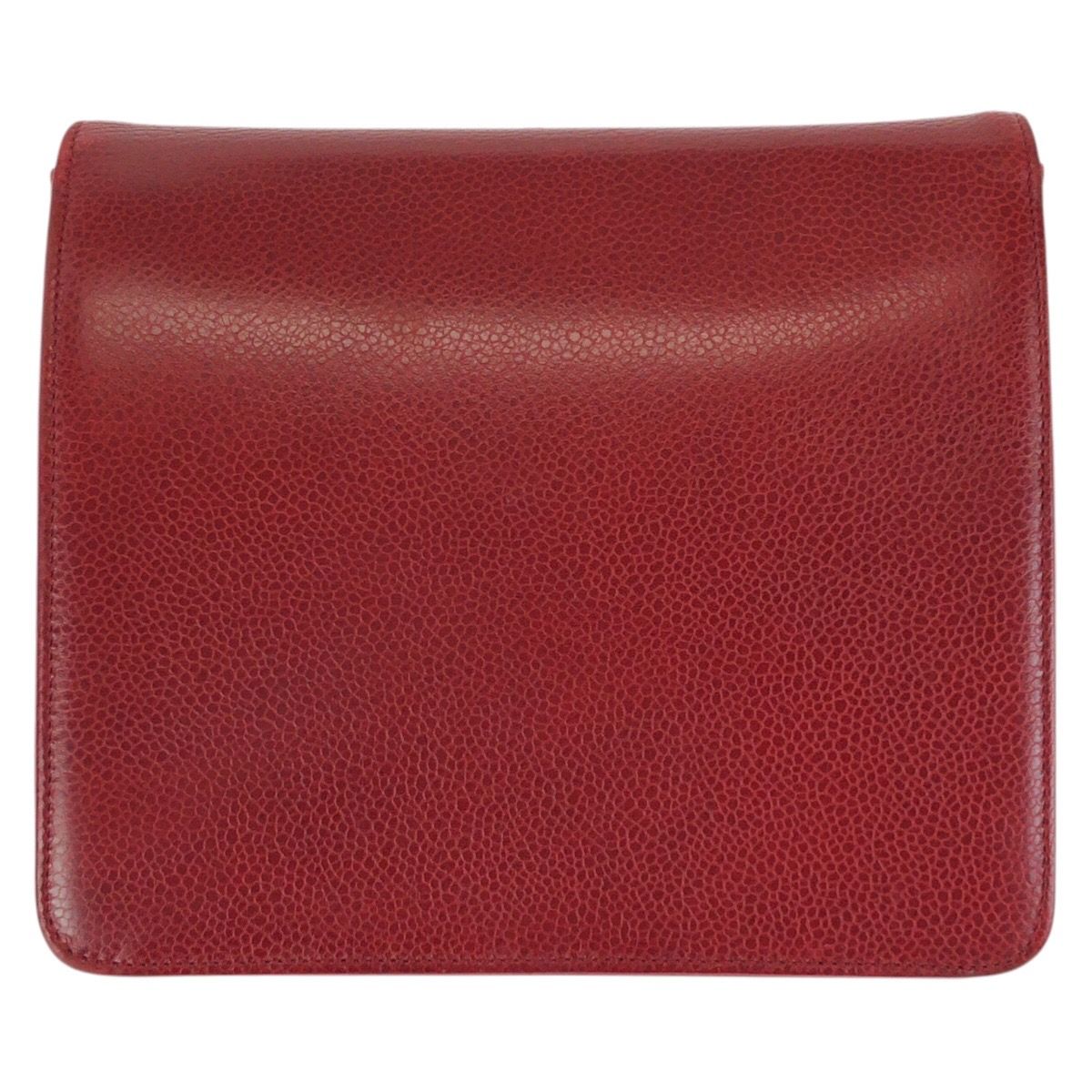 Dior Vintage Red Gold Leather Shoulder Bag Pochette — view 2