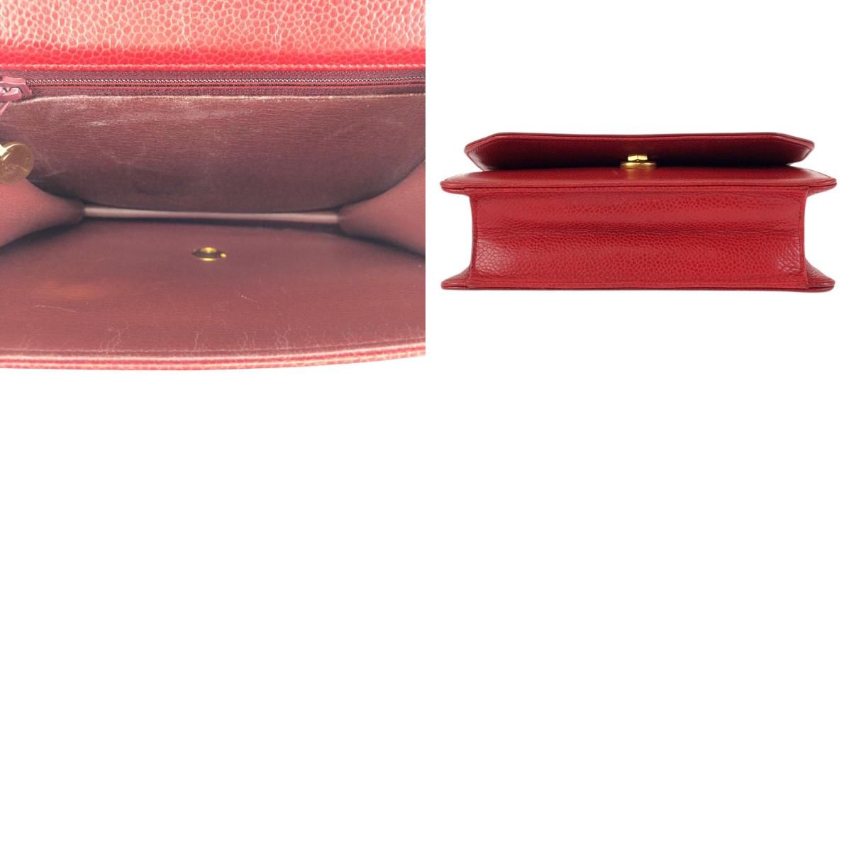 Dior Vintage Red Gold Leather Shoulder Bag Pochette — view 9