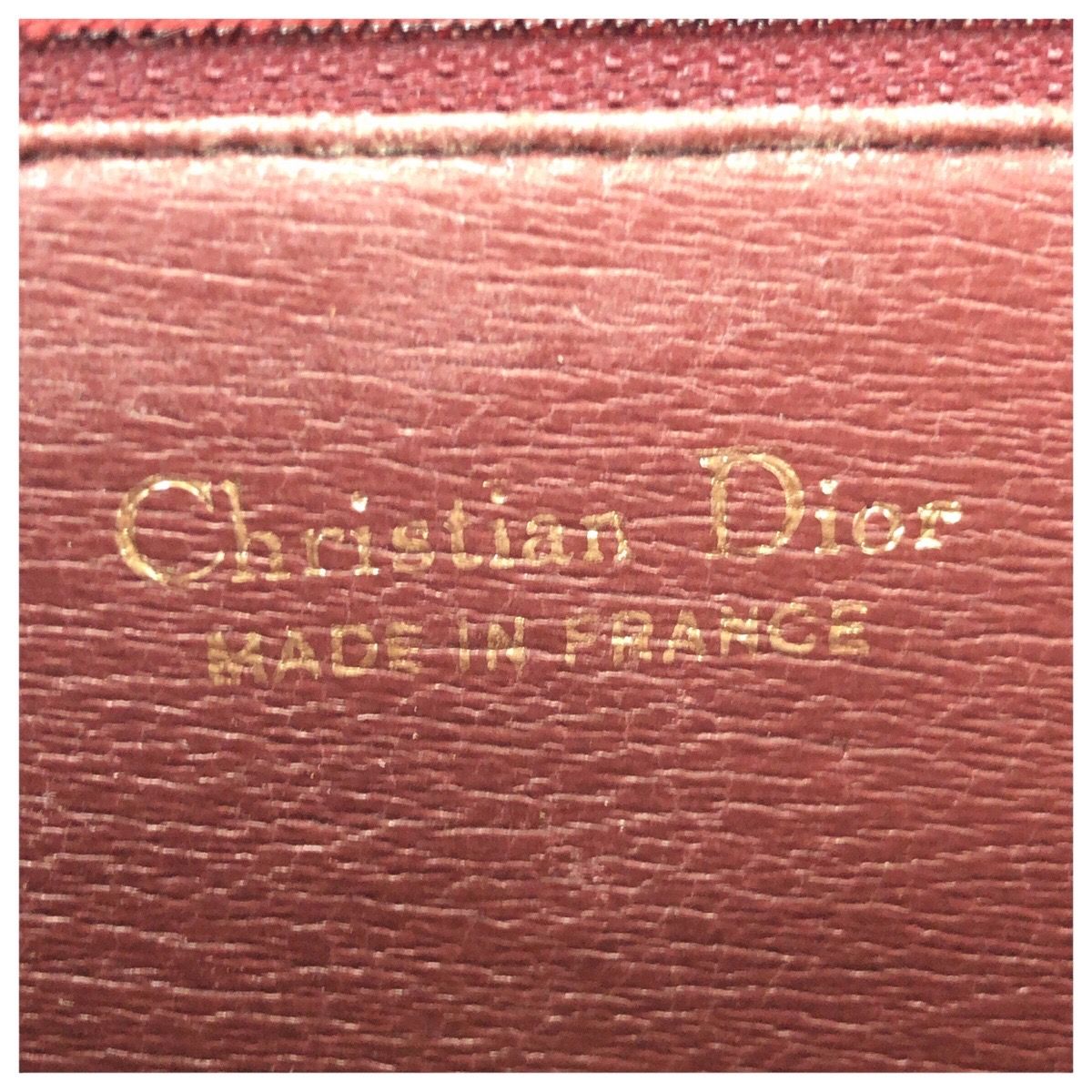 Dior Vintage Red Gold Leather Shoulder Bag Pochette — view 4