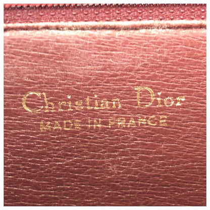 Dior Vintage Red Gold Leather Shoulder Bag Pochette — view 4