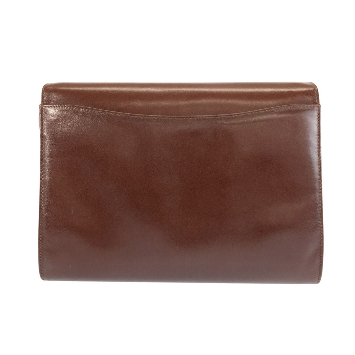 Celine Vintage Blason Brown Gold Leather 08 Shoulder Bag Pochette — view 2