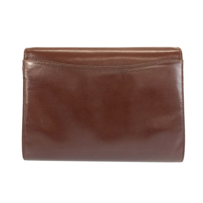 Celine Vintage Blason Brown Gold Leather 08 Shoulder Bag Pochette — view 2