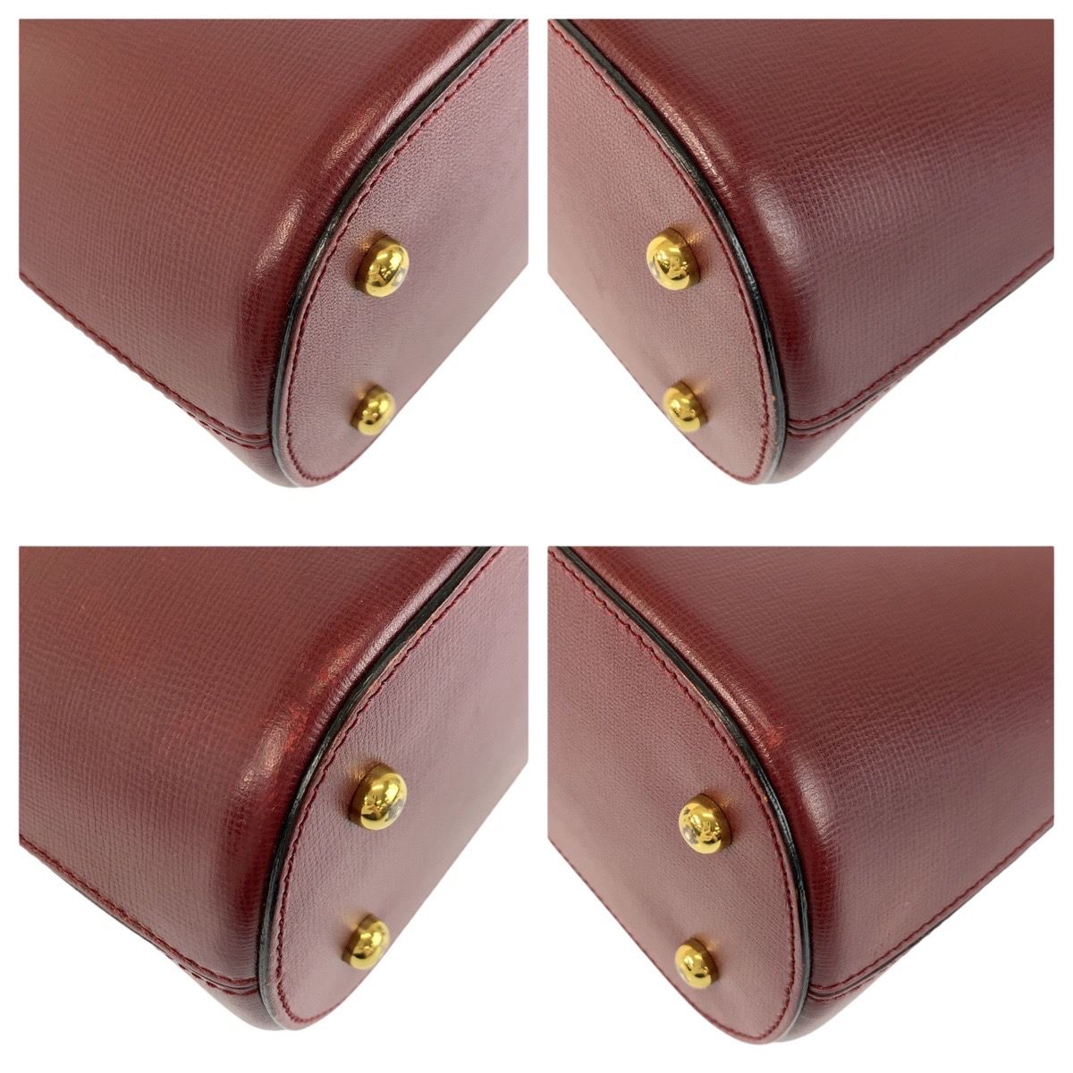Cartier Must Line Bordeaux Gold Leather Shoulder — view 4