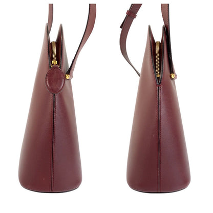 Cartier Must Line Bordeaux Gold Leather Shoulder — view 7